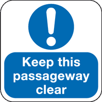Keep this passageway Clear floor graphic sign MJN Safety Signs Ltd
