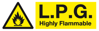L.P.G Highly Flammable sign MJN Safety Signs Ltd