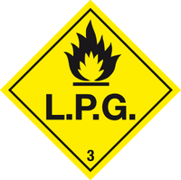 LPG label MJN Safety Signs Ltd