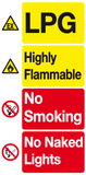 LPG Highly Flammable sign MJN Safety Signs Ltd