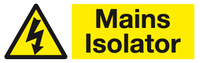 Mains Isolator sign MJN Safety Signs Ltd