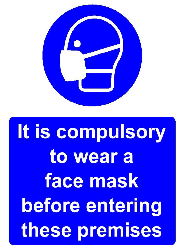Face mask safety sign MJN Safety Signs Ltd