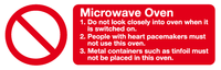 Microwave Oven sign MJN Safety Signs Ltd