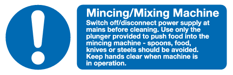 Mincing Mixing Machine sign | Mandatory safety signs | Signage UK – MJN ...