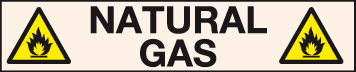 Natural Gas pipeline label MJN Safety Signs Ltd