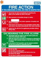 Fire Action If you discover a fire NHS Sign MJN Safety Signs Ltd