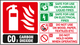 Carbon dioxide horizontal ID sign MJN Safety Signs Ltd