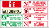 Wet chemical horizontal ID sign MJN Safety Signs Ltd