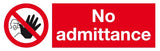 No admittance sign MJN Safety Signs Ltd