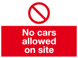 No cars allowed on site sign MJN Safety Signs Ltd