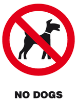No dogs sign MJN Safety Signs Ltd