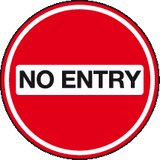 No entry floor graphic sign MJN Safety Signs Ltd