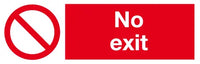 No exit sign MJN Safety Signs Ltd