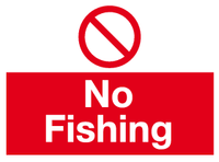 No Fishing sign MJN Safety Signs Ltd