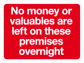 No Valuables Left in the Vehicle Overnight Bumper Sticker - UK No Valuables Left in the Vehicle Overnight Bumper Sticker - UK