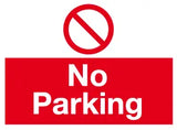 No parking sign MJN Safety Signs Ltd