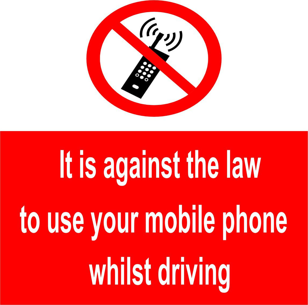 No mobile phones whilst driving sign MJN Safety Signs Ltd