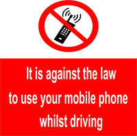 No mobile phones whilst driving sign MJN Safety Signs Ltd