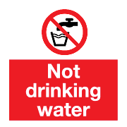 Not drinking water sign MJN Safety Signs Ltd