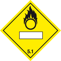 Oxidising gas, liquids or solids with blank space MJN Safety Signs Ltd