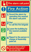 Fire action notice with fire call point MJN Safety Signs Ltd
