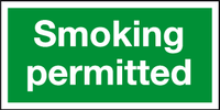 Smoking permitted sign MJN Safety Signs Ltd