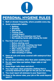 Personal Hygiene Rules sign MJN Safety Signs Ltd
