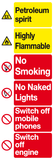 Petroleum spirit Highly Flammable sign MJN Safety Signs Ltd