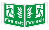 Fire exit projecting sign MJN Safety Signs Ltd