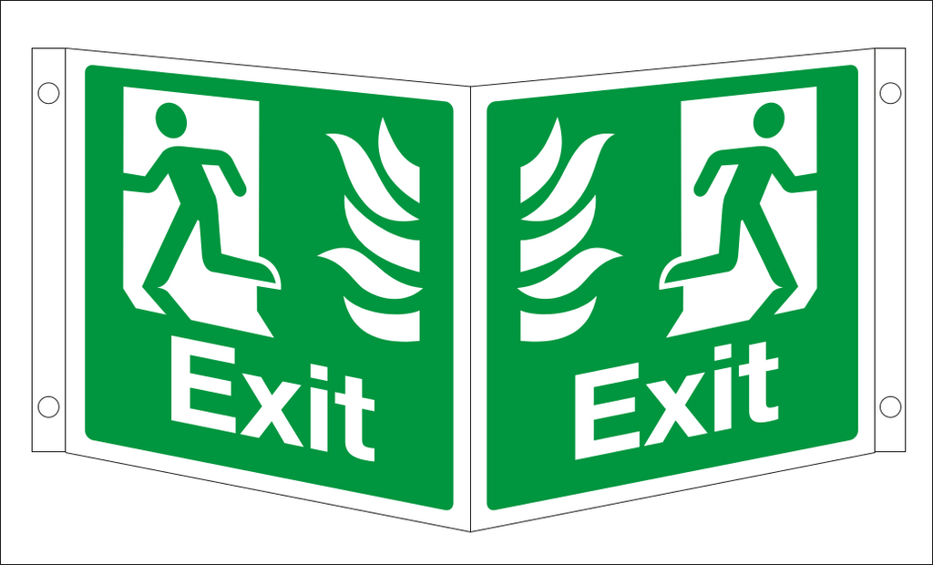 Exit projecting sign | Health and safety signs | Sign supplier – MJN ...