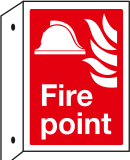 Fire point Double sided projecting sign MJN Safety Signs Ltd