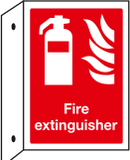 Fire extinguisher Double sided projecting sign MJN Safety Signs Ltd