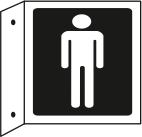 Mens Toilets Double sided projecting sign MJN Safety Signs Ltd
