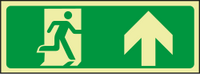Exit straight sign - no words - photoluminescent sign MJN Safety Signs Ltd