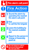 Fire action fire alarm call point MJN Safety Signs Ltd