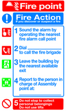 Fire action fire point sign MJN Safety Signs Ltd