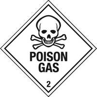 Poison gas label MJN Safety Signs Ltd
