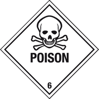 Poison label MJN Safety Signs Ltd