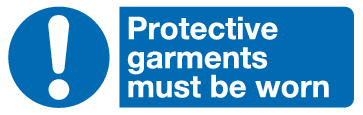 Protective garments must be worn sign MJN Safety Signs Ltd