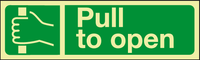 Pull to open Photoluminescent signs MJN Safety Signs Ltd