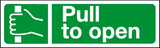 Pull to open sign MJN Safety Signs Ltd