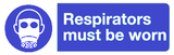 Respirators must be worn sign MJN Safety Signs Ltd