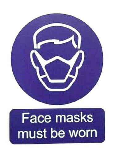 Face mask safety sign (small) MJN Safety Signs Ltd