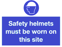Safety helmets must be worn on site sign MJN Safety Signs Ltd