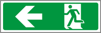 Exit left sign no words MJN Safety Signs Ltd