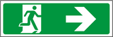Exit right sign no words MJN Safety Signs Ltd