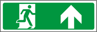 Exit straight ahead sign no words MJN Safety Signs Ltd