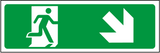 Exit diagonal down right sign no words MJN Safety Signs Ltd