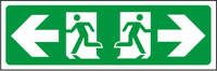 Exit right and left sign no words MJN Safety Signs Ltd