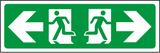 Exit right and left sign no words MJN Safety Signs Ltd